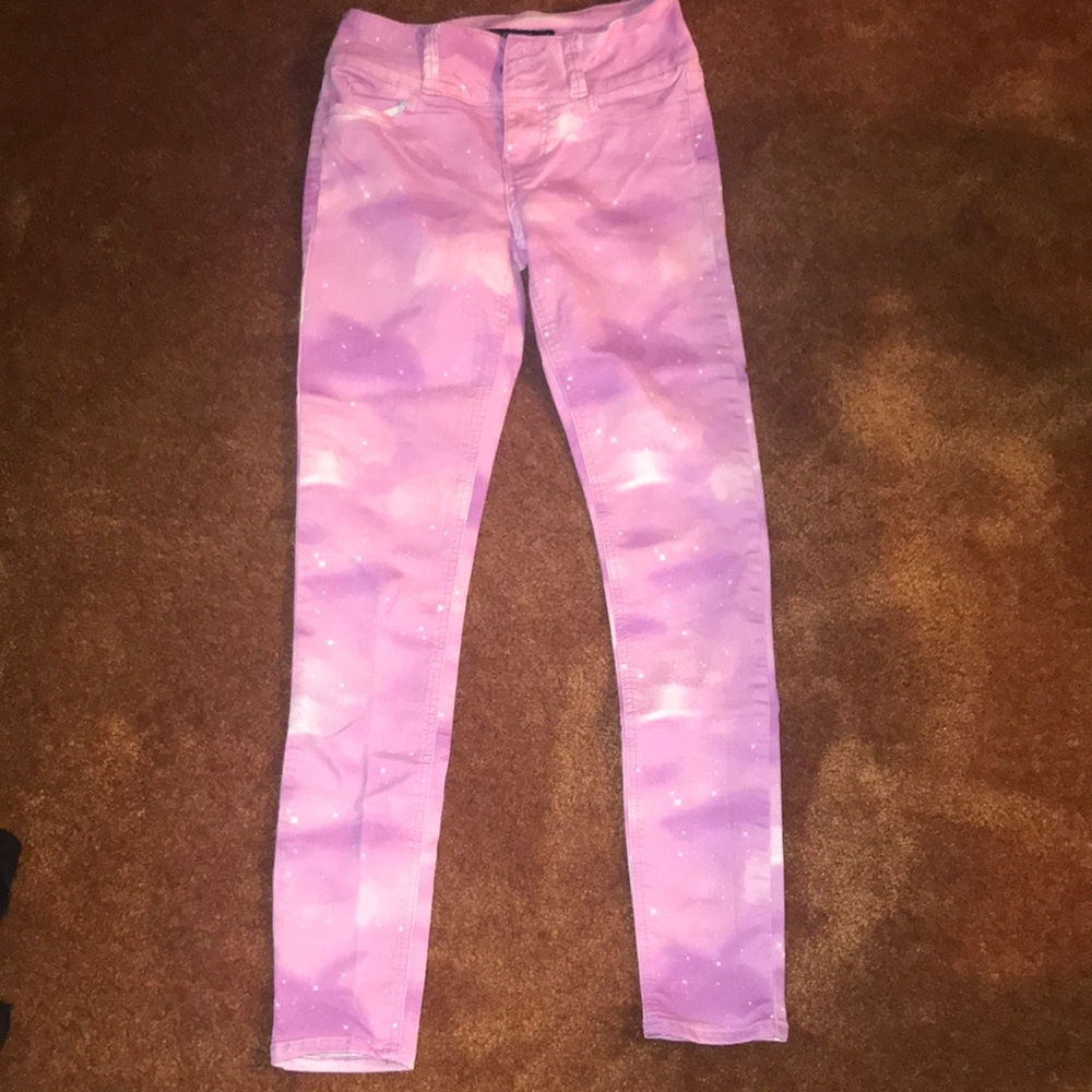 Pink Emo Scene BlackHeart Skinny Jeans